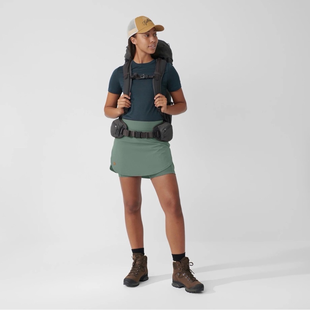 Fjällräven Women’s Abisko Midsummer Skort Size 26 Patina Green